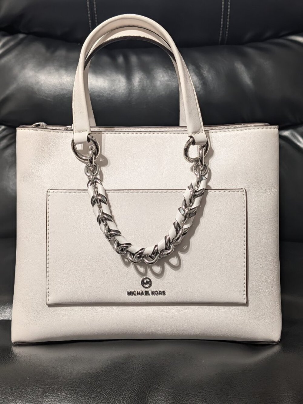 Michael Kors CECE Small Ribbon Chain Messenger Leather Bag NWT